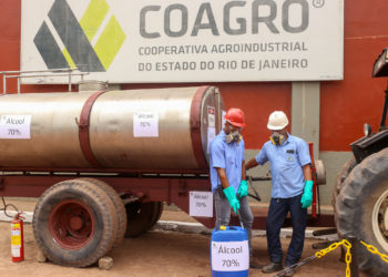 Coagro doa 10 mil litros de álcool 70% a unidades de saúde